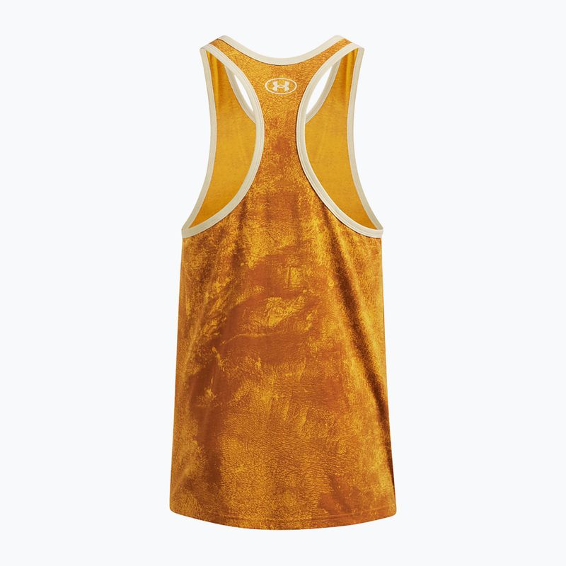 Tank top de antrenament pentru bărbați Under Armour Project Rock Racer golden yellow/silt 2