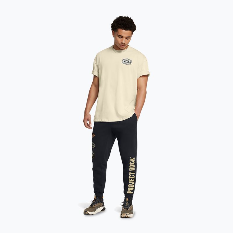 Tricou pentru bărbați Under Armour Project Rock Heavyweight Tools Of The Trade silt/golden yellow/black 2