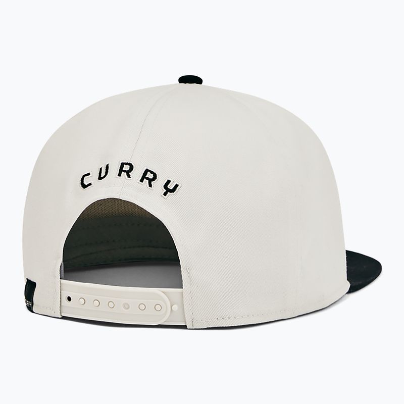 Șapcă pentru bărbați Under Armour Curry Flat Brim Snapback white clay/black 2