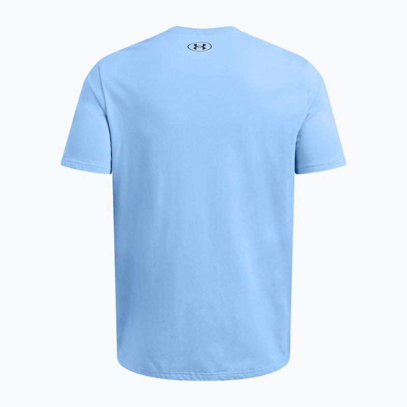 Tricou pentru bărbați Under Armour Big Logo Fill steel horizon blue/black 2