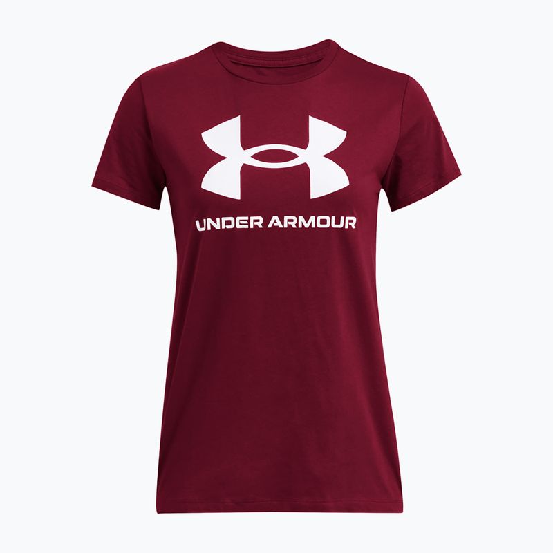 Tricou cu logo Rival pentru femei Under Armour cardinal/alb 3