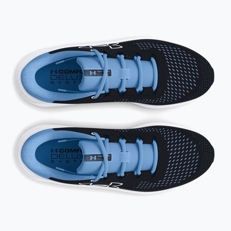 Under Armour Charged Pursuit 3 Big Logo pantofi de alergare pentru femei, negru/albastru orizont/alb 11