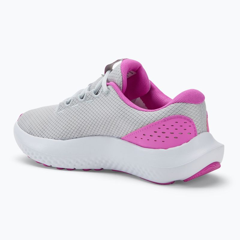 Under Armour Charged Surge 4 halo gri/vivid magenta/vivid magenta pantofi de alergare pentru femei 3