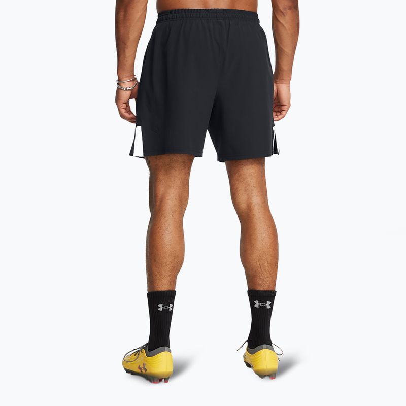 Pantaloni scurți de fotbal pentru bărbați Under Armour Challenger Pro Woven black / white 3