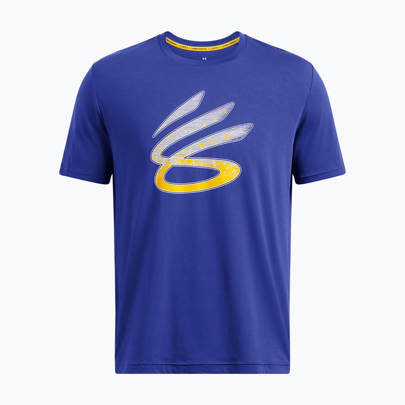 Tricou pentru bărbați Under Armour Curry Logo Trend royal/white/taxi 3