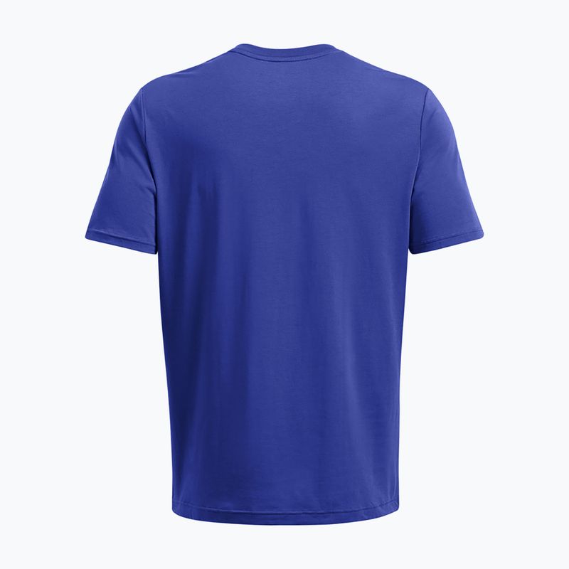 Tricou pentru bărbați Under Armour Curry Logo Trend royal/white/taxi 4