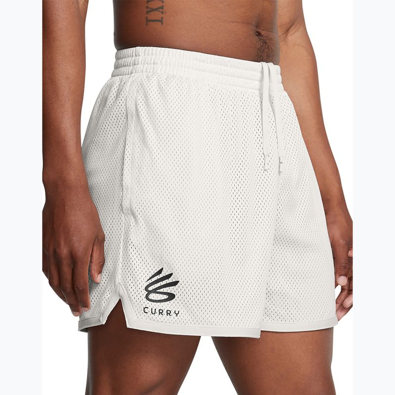 Pantaloni scurți de baschet pentru bărbați Under Armour Curry Splash Short white clay/black