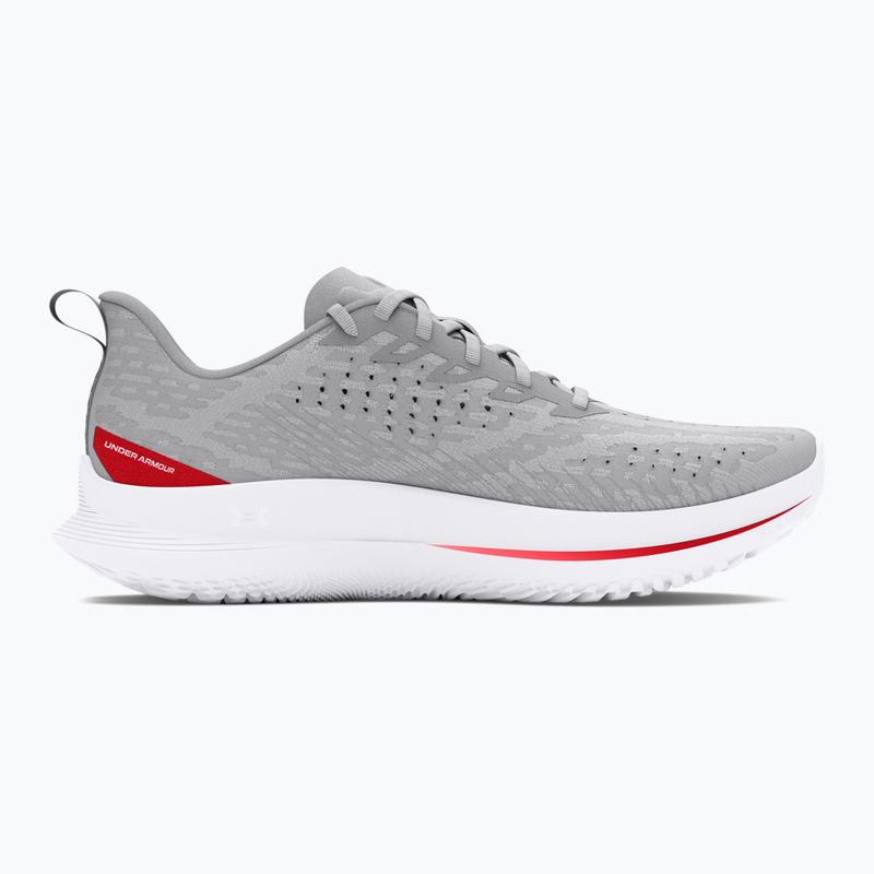 Under Armour Velociti 4 halo gri/racer red/white pantofi de alergare pentru bărbați 3