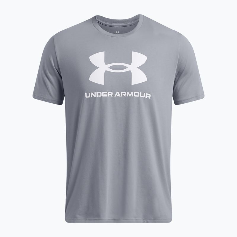 Tricou pentru bărbați Under Armour Sportstyle Logo Update oțel/alb