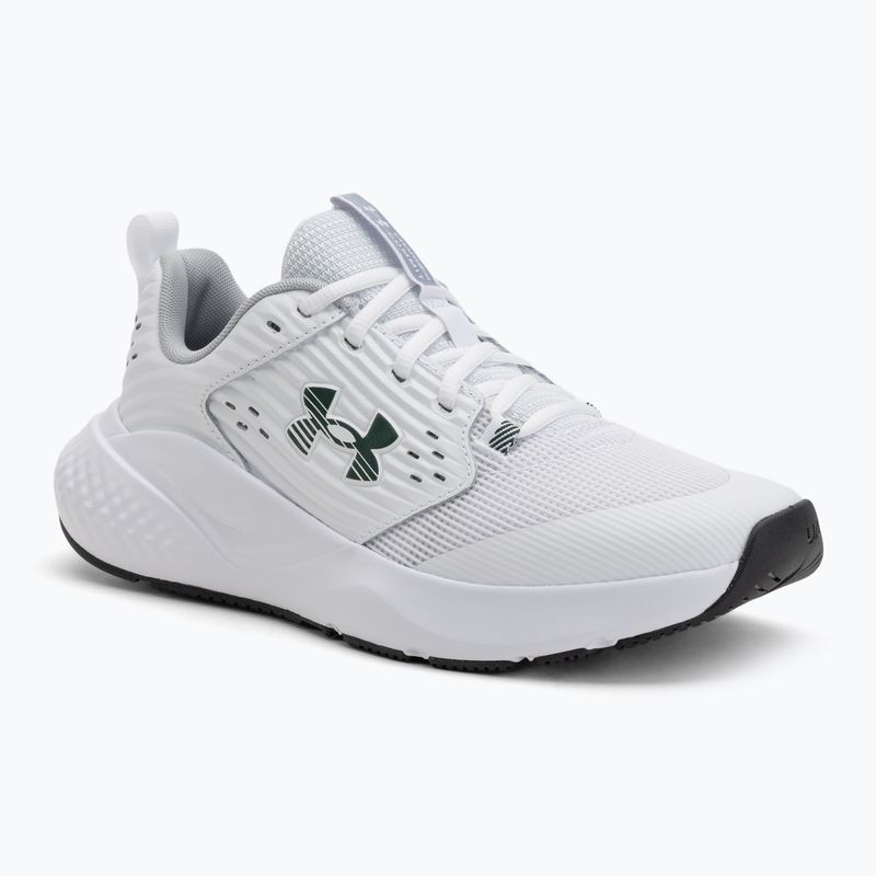 Încălțăminte de antrenament pentru bărbați Under Armour Commit 4 white/mod gray/forest green