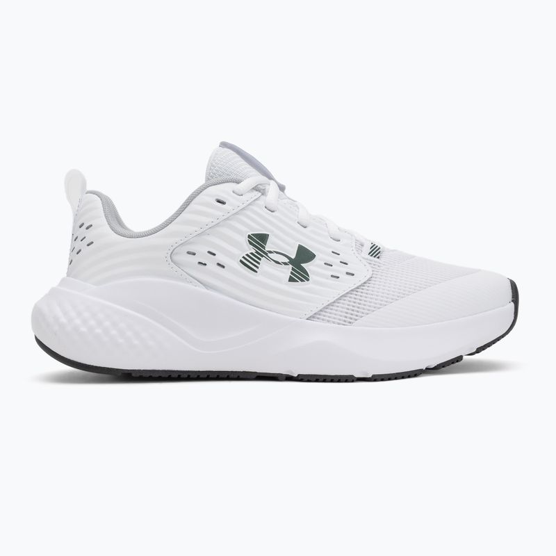 Încălțăminte de antrenament pentru bărbați Under Armour Commit 4 white/mod gray/forest green 2