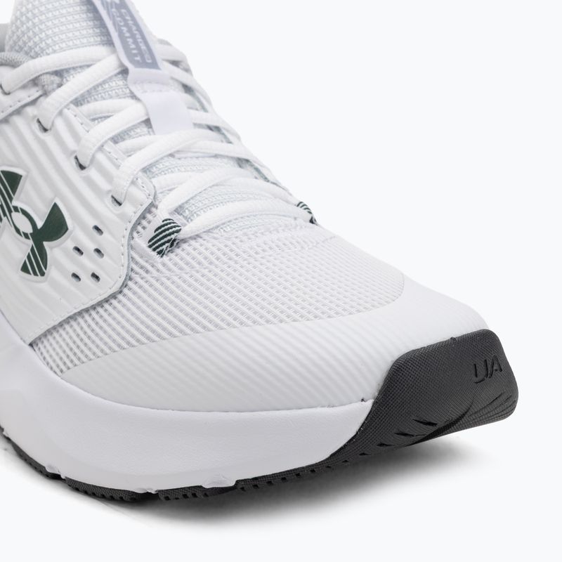 Încălțăminte de antrenament pentru bărbați Under Armour Commit 4 white/mod gray/forest green 7