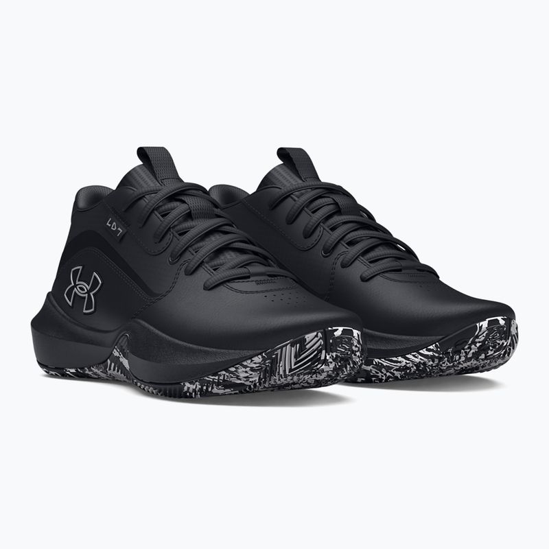 Încălțăminte de baschet pentru copii Under Armour GS Lockdown 7 black/black/metallic silver 3