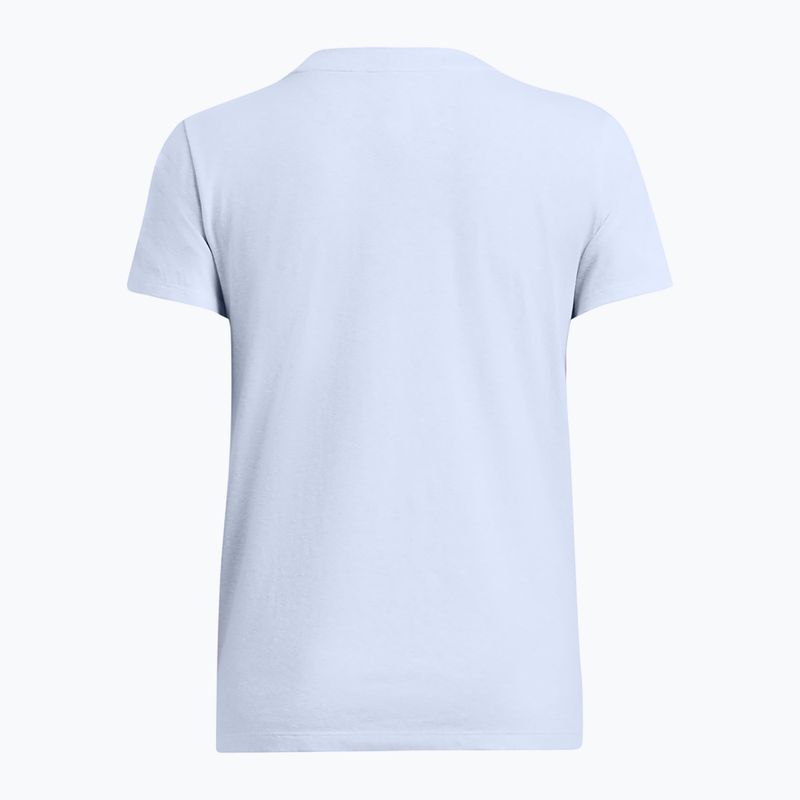 Tricou Under Armour pentru femei Rival Core hydro nimbus albastru/alb 2