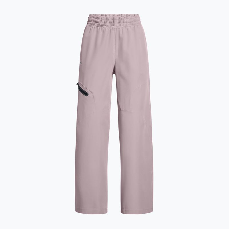 Pantaloni pentru femei Under Armour Unstoppable Woven Wide Leg tetra gray/black 5