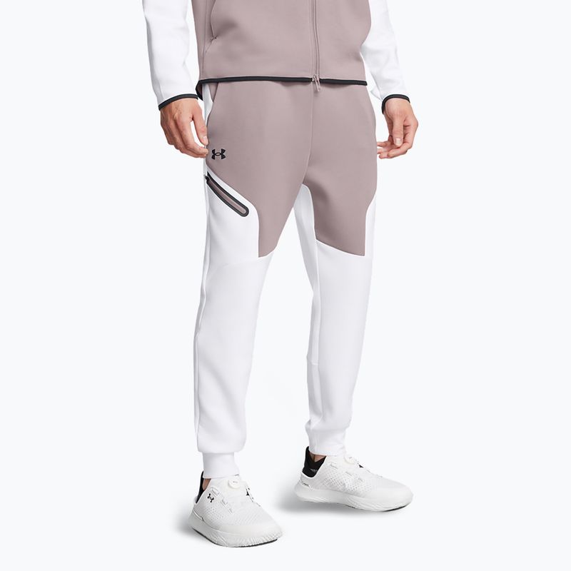 Pantaloni pentru bărbați Under Armour Unstoppable Fleece tetra gray/white/black