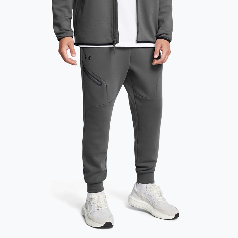 Pantaloni pentru bărbați Under Armour Unstoppable Fleece castlerock/black
