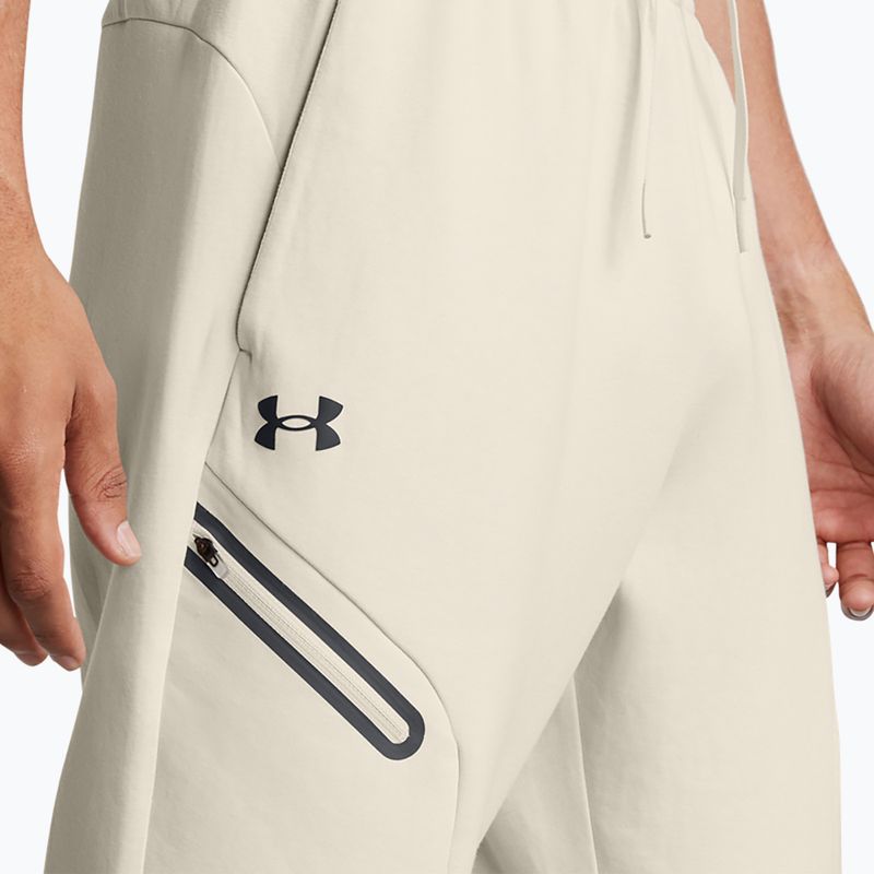 Pantaloni pentru bărbați Under Armour Unstoppable Fleece summit white/black 4