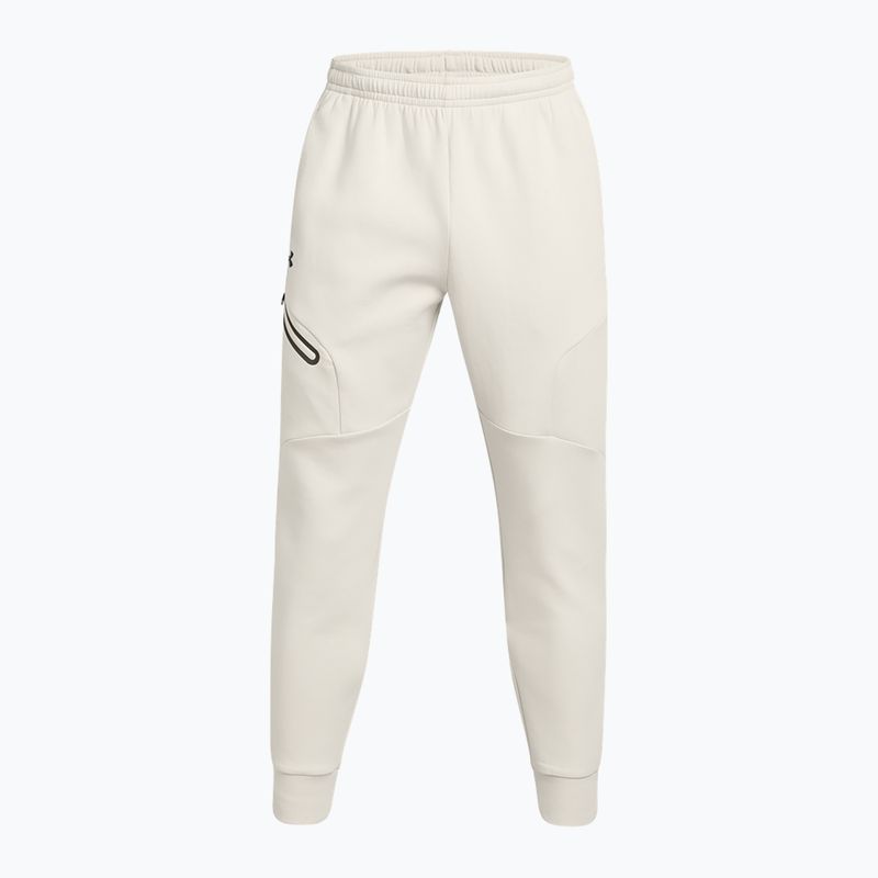 Pantaloni pentru bărbați Under Armour Unstoppable Fleece summit white/black 5