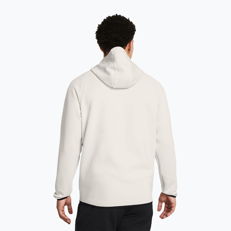 Bluză pentru bărbați Under Armour Unstoppable Fleece Full Zip HD Summit White/Black 3