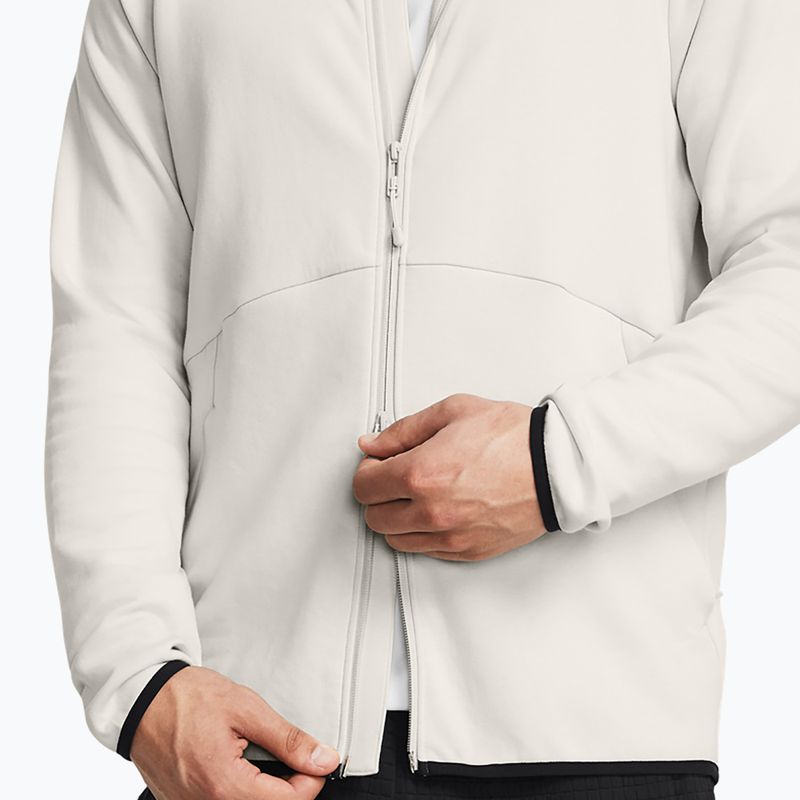 Bluză pentru bărbați Under Armour Unstoppable Fleece Full Zip HD Summit White/Black 4