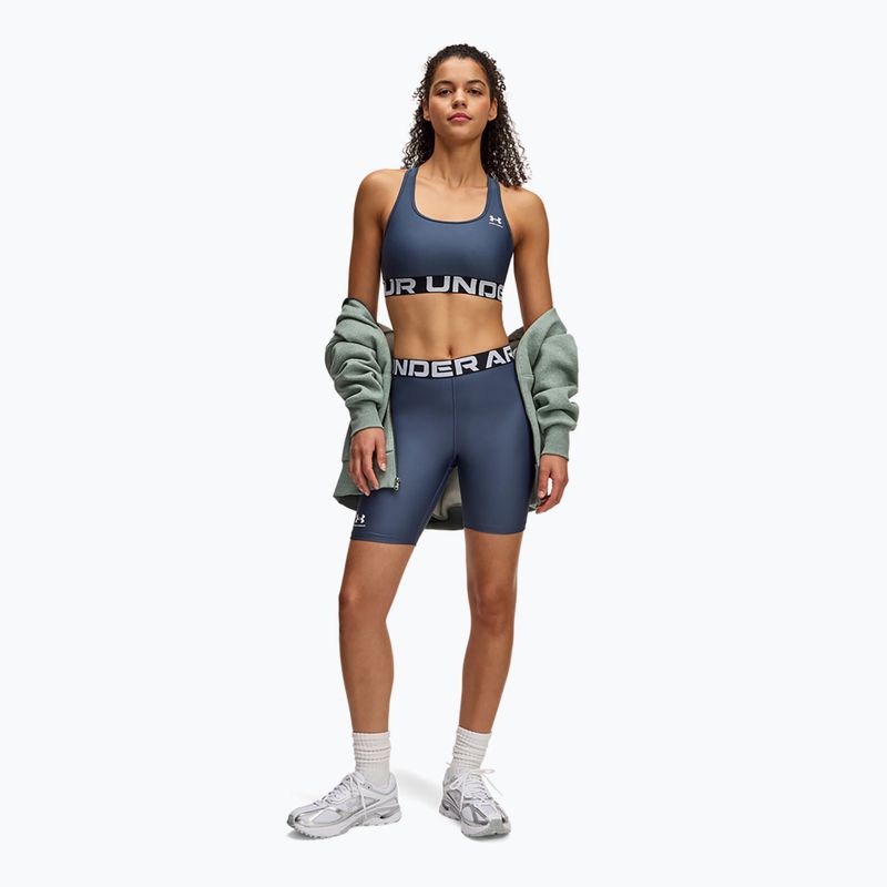 Pantaloni scurți pentru femei Under Armour HG Authentics 8in downpour gray / white 2