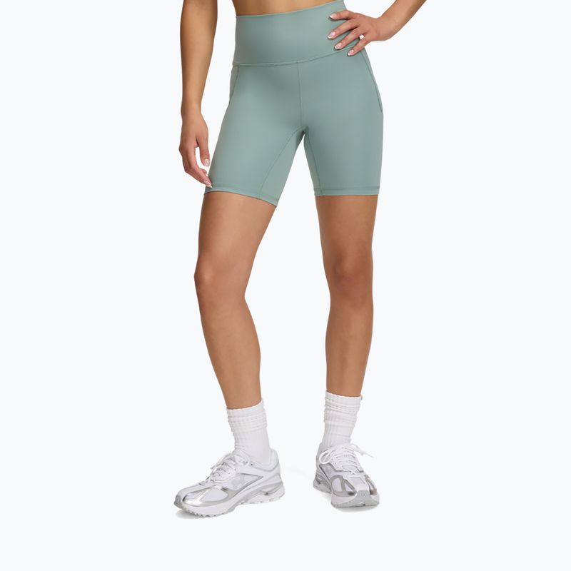 Pantaloni scurți de antrenament pentru femei Under Armour Meridian Bike 7in silica green