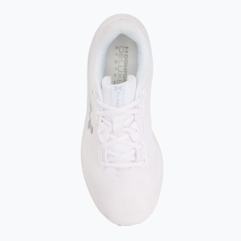Încălțăminte de alergare pentru femei Under Armour Charged Pursuit 4 white/white/metallic silver 5