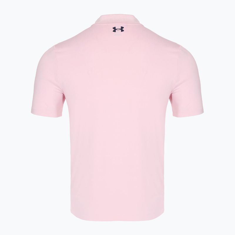 Tricou polo pentru bărbați Under Armour Matchplay Polo prime pink/midnight navy 2