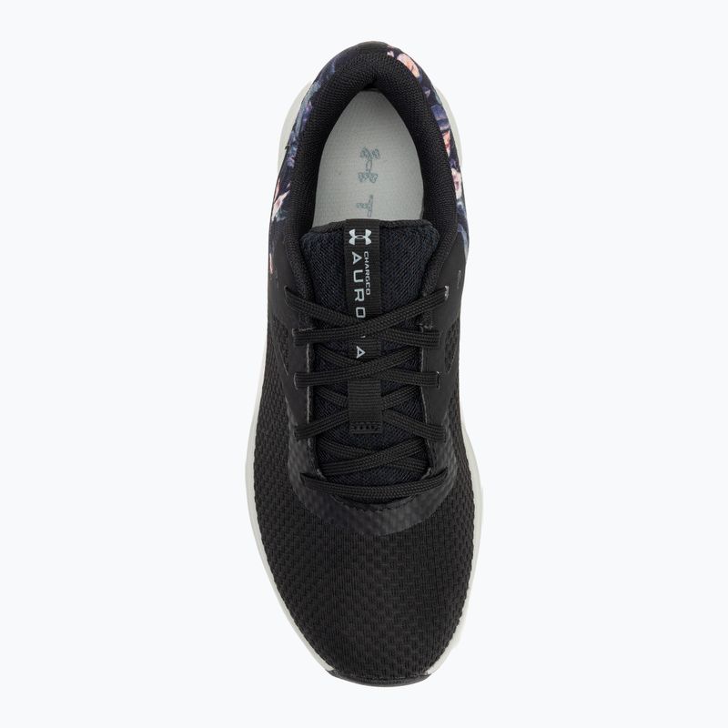 Încălțăminte de antrenament pentru femei  Under Armour Charged Aurora 2+ black/hydro green/metallic warm silver 5