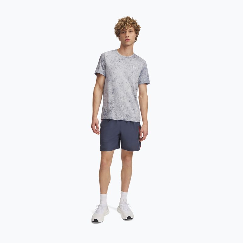 Pantaloni scurți de alergare pentru bărbați Under Armour Launch 7" downpour gray / fire / reflective 2