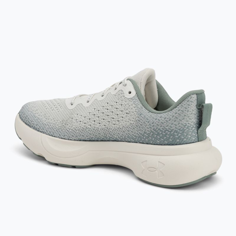 Încălțăminte de alergare pentru femei Under Armour Infinite white quartz/silica green/metallic silica 3