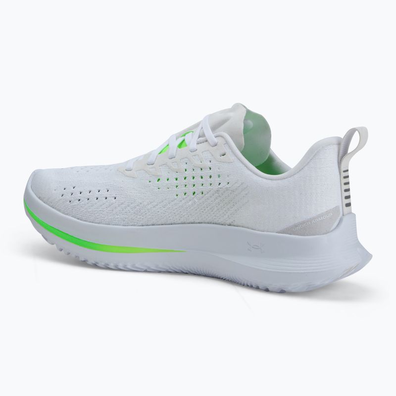 Încălțăminte de alergare pentru bărbați Under Armour Velociti 4 white/white/hyper green 3