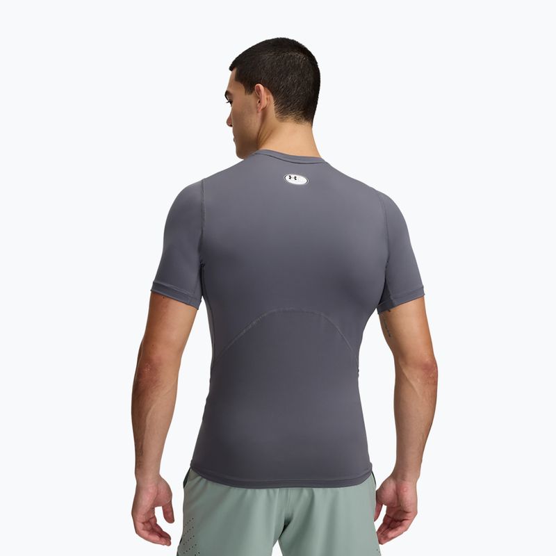 Tricou de antrenament pentru bărbați Under Armour HG Armour Comp castlerock/white 2