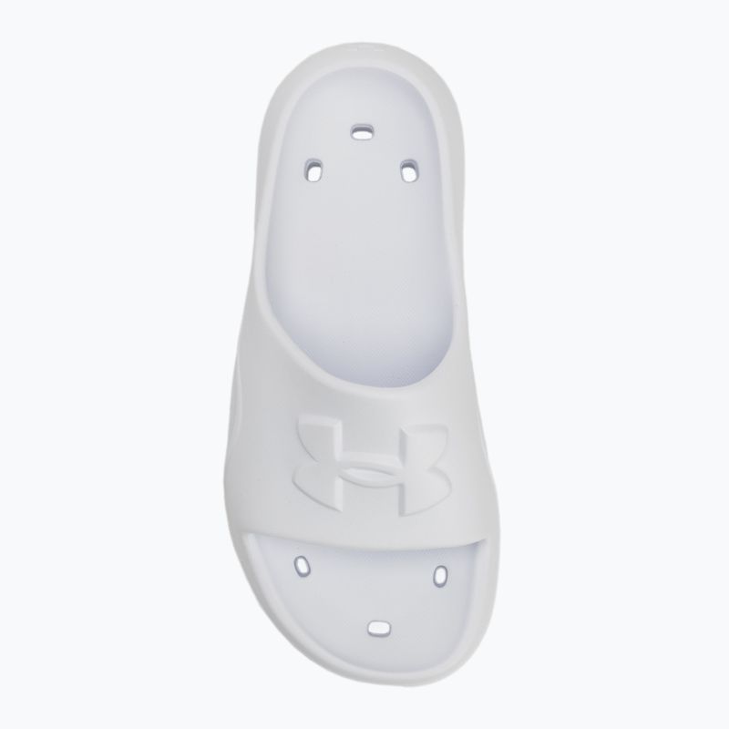 Papuci pentru femei Under Armour Locker V Slide white/white/white 5