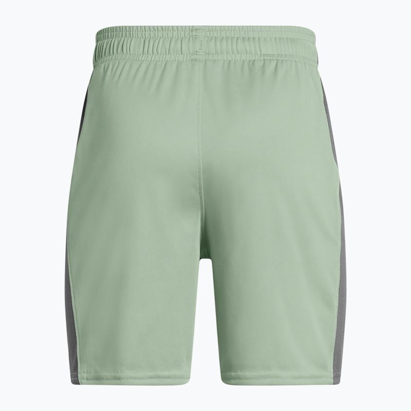 Pantaloni scurți de fotbal pentru copii Under Armour Challenger Knit silica green / castlerock / white 2