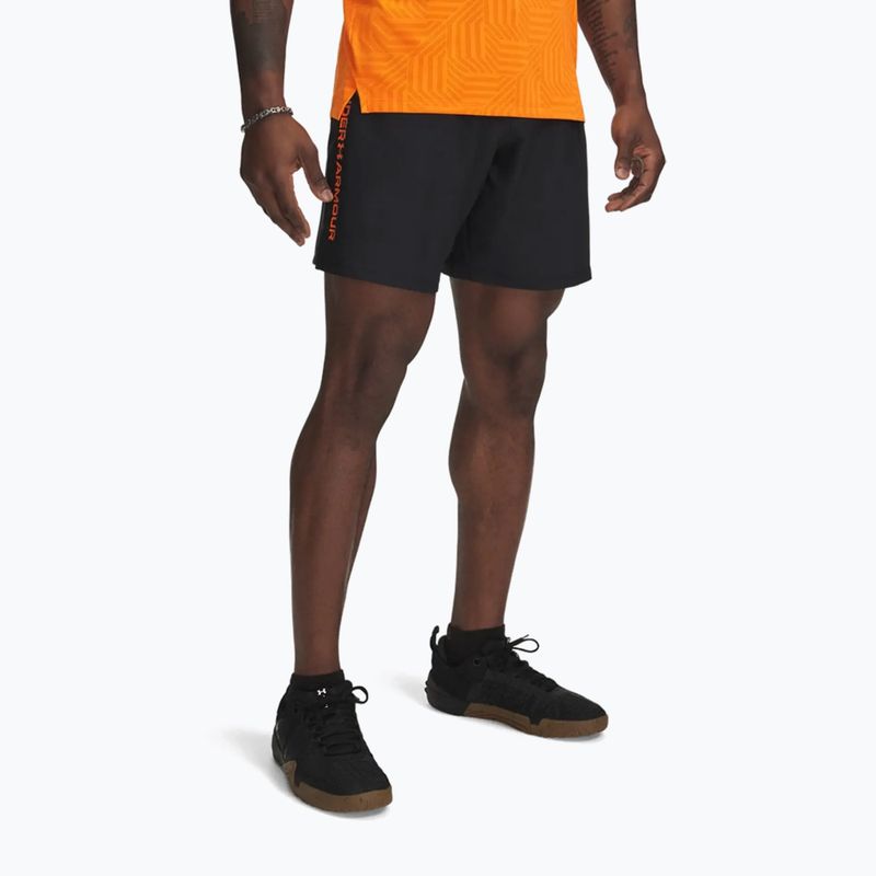 Pantaloni scurți de antrenament pentru bărbați Under Armour Woven Wordmark black