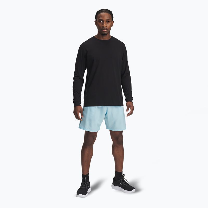 Pantaloni scurți de antrenament pentru bărbați Under Armour Woven Wordmark stream/black 2