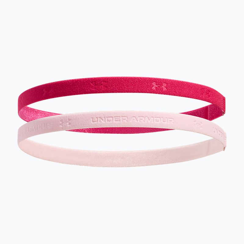 Bandană de cap Under Armour Mini Bands (2 buc.) shaded fuchsia/prime pink