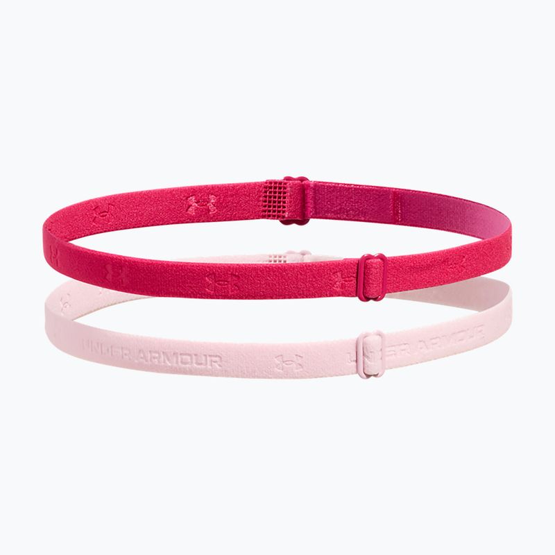 Bandană de cap Under Armour Mini Bands (2 buc.) shaded fuchsia/prime pink 2