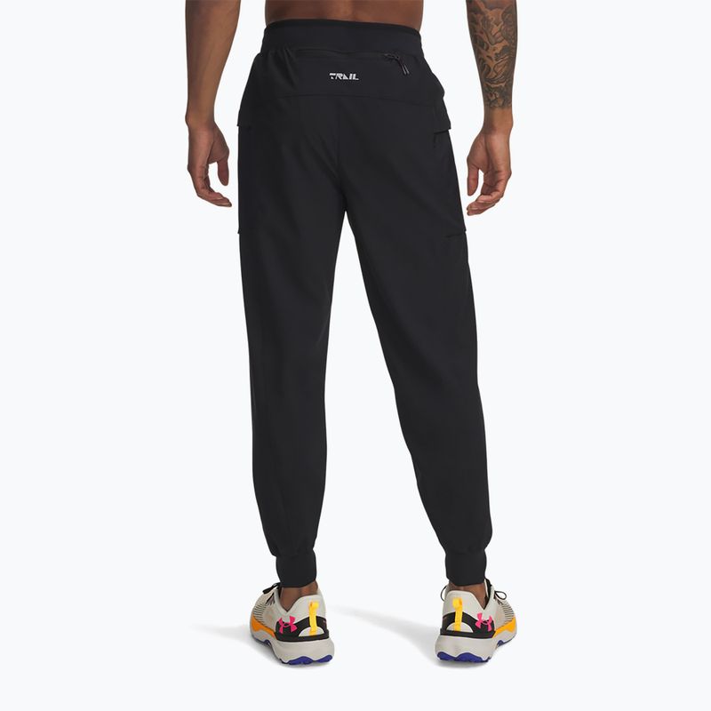 Pantaloni de alergare pentru bărbați Under Armour Trail Run black / reflective 3