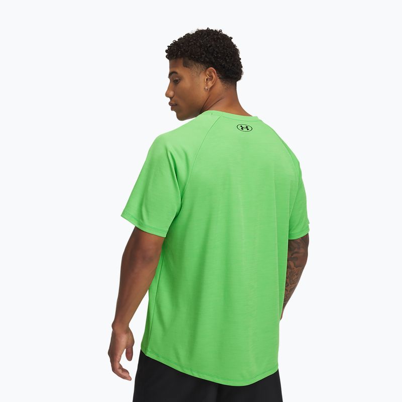 Tricou de antrenament pentru bărbați Under Armour Tech Textured cyber green/green spark/black 2
