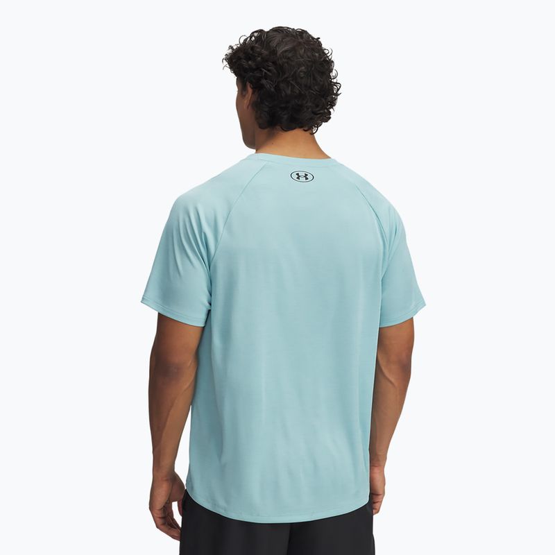 Tricou de antrenament pentru bărbați Under Armour Tech Textured stream/black 2