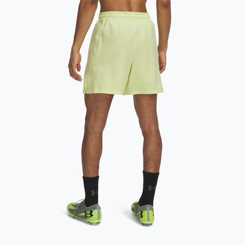 Pantaloni scurți de fotbal pentru bărbați Under Armour Challenger Pro Woven sonic yellow / black 3