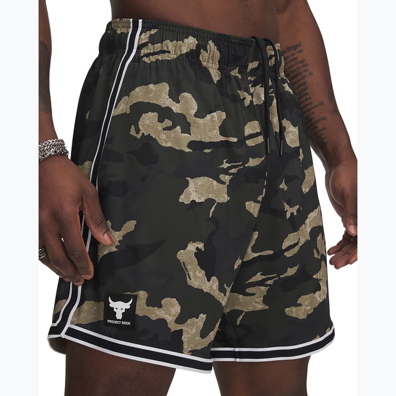 Pantaloni scurți pentru bărbați Under Armour Project Rock Mesh baroque green / white 4