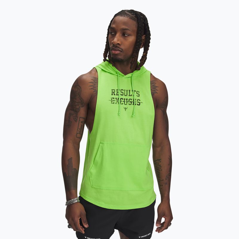 Bluză pentru bărbați  Under Armour Project Rock Wire SL  cyber green / black