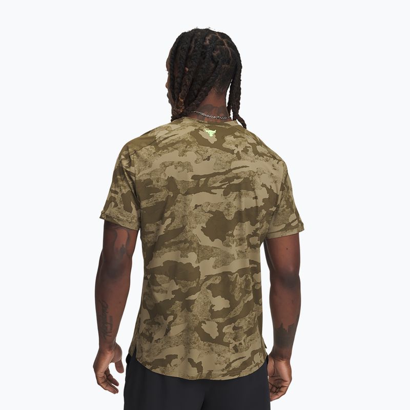 Tricou de antrenament bărbați Under Armour Project Rock Iso Chill SS bayou/timberwolf taupe/baroque green 2