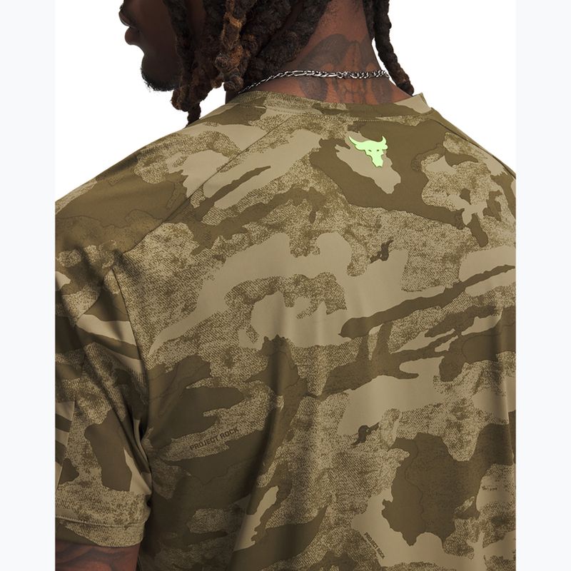 Tricou de antrenament bărbați Under Armour Project Rock Iso Chill SS bayou/timberwolf taupe/baroque green 3