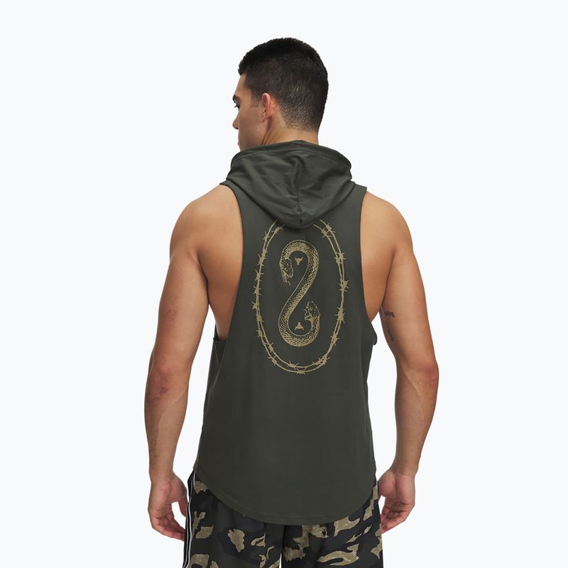 Bluză pentru bărbați Under Armour Project Rock Snake SL baroque green / bayou / white 2