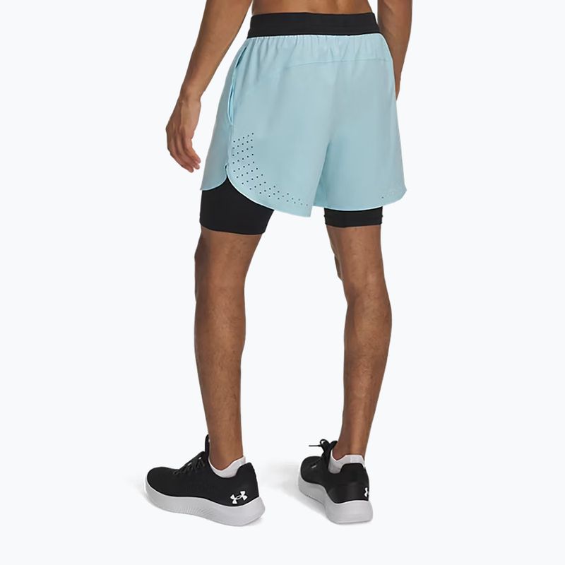 Pantaloni scurți pentru bărbațiUnder Armour Peak Woven 2in1 stream/black 3